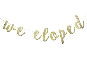 We Eloped Glitter Banner - Picture-Perfect Announcement
