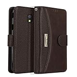 Galaxy J7 2018 Case/J7 V Case 2018/Galaxy J7 Refine Case/Galaxy J7 Star Case,LOKAKA Leather Wallet Case with Card Slot, Magnetic Flip Cover and Mobile Phone Stand for Samsung J7 2018,Brown