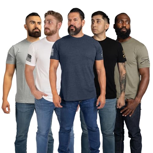 Grunt Style Standard Issue Core Basic Men's T-Shirt (5-Pack: Dark