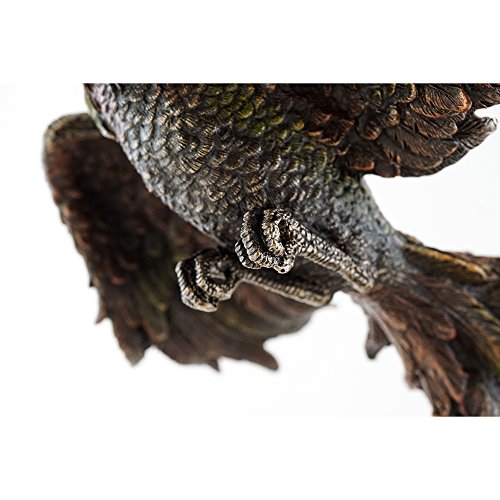 Estatua de Fénix mítico en bronce fundido frío 12.25 pulg miniatura 6