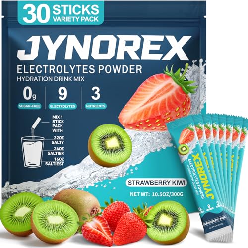 JYNOREX Electrolyte Powder Strawberry Kiwi (30 packets, sugar-free)