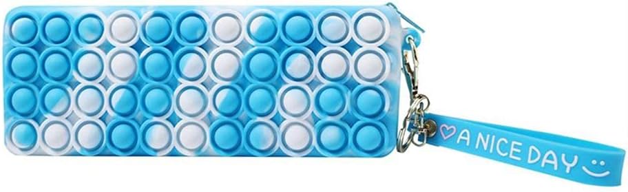 Bstcar スクイーズ玩具 プッシュポップ ペンケース 筆箱 筆袋 文具ケース 鉛筆ケース 多機能 筆入れ 小物収納 文具バッグ おしゃれ 化粧品バッグ ぷちぷち おもちゃストレス解消 グッズ 無限プチプチ Pop It ストレス解消 中小学生 高校生 大学生 大人兼用 人気 収納