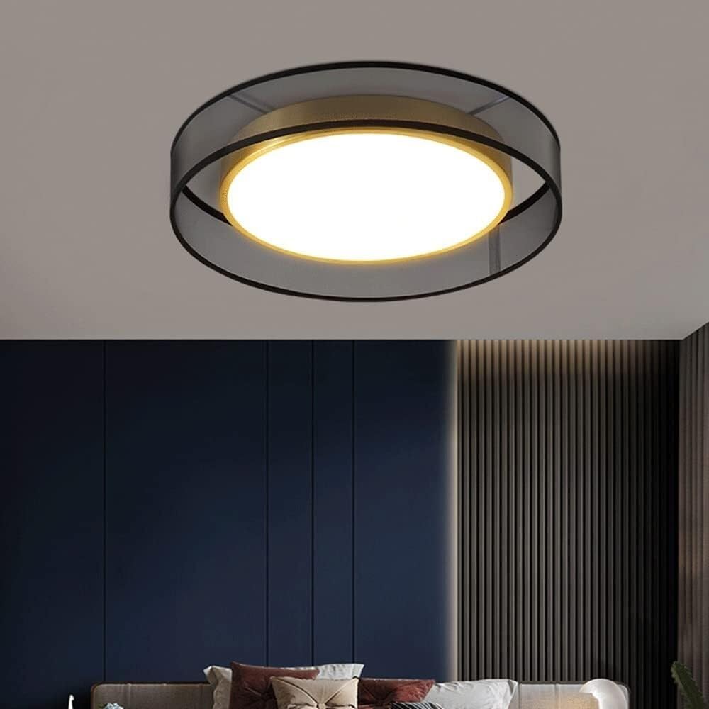 Chandelier, Modern LED Ceiling Light, Round Ceiling Lamp, Nordic Creative Recessed 3000K-6000K Tricolor Lighting Fixtures for Living Room Dining Room Bedroom Study Hallway