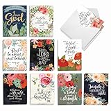 Praise Papers - Box of 20 Blank Inspirational Note Cards with Envelopes (4 x 5.12 Inch) - Assortment of Motivational, All Occasion Greeting Cards - Spiritual, Religious Notecard Set AM6635OCB-B2x10