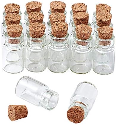 Craftdady 20 st 1,5 ml genomskinliga pärlor behållare glas