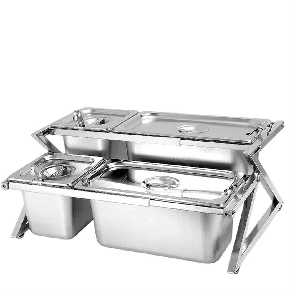 GTHTUHFD Stainless Steel Food Container Set With Lids - Condiment Dispenser & Spice Rack Organizer For Kitchen Countertop Seasoning Storage,12