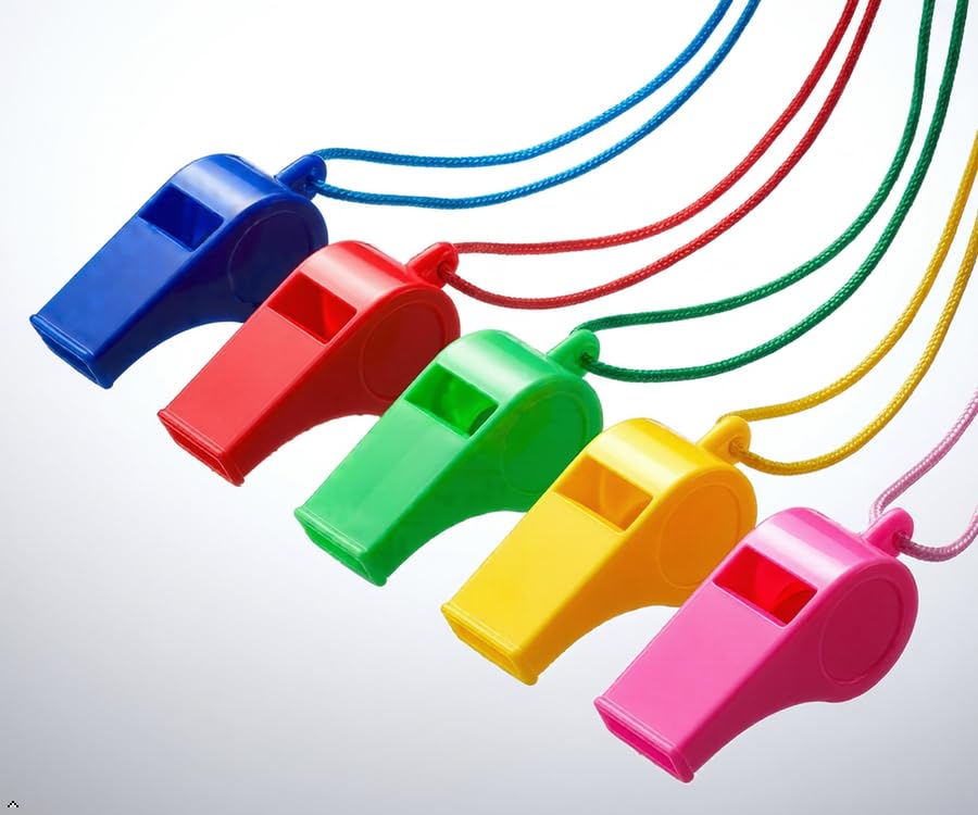 advancedestore Rainbowl Whistle Nylon Treaded Party Favors, Bulk Toys, And Noisemakers For Boys And Girls-Pack Of 5- Multi Color, For Kid-image-35