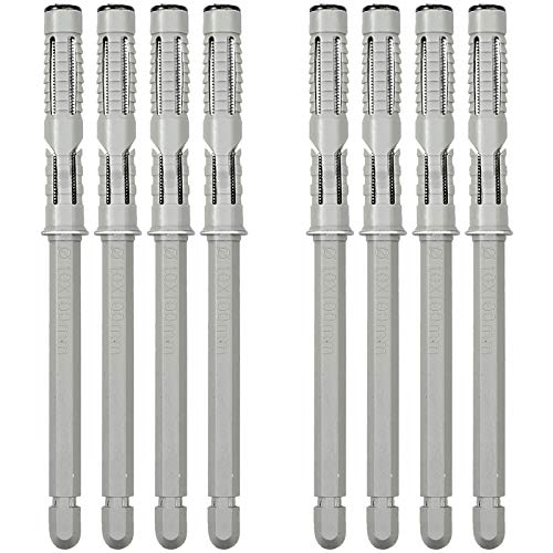 AMTOVL 8PCs 10x100mm Soportes Ocultos Gris para Baldas Flotantes de Pared Soportes Flotantes para Estantes Invisibles con Arandelas Tacos de Pared Tuercas Interior para Cocina Habitación Sala de Estar