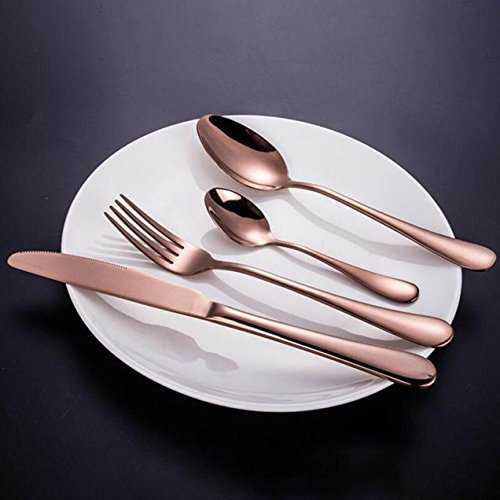 1 Set (4 Pcs/Set) Luxury Vintage Knives Cutlery Forks Dinner Professional Coffee Latte