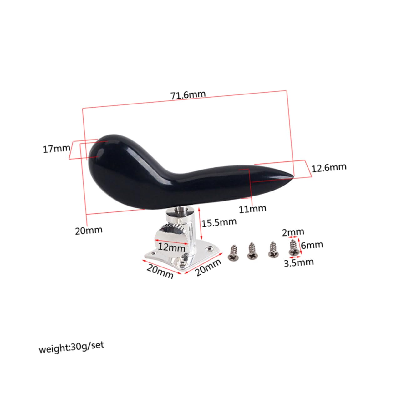 DECHOUS Stelo Per Fagotto Placcato Argento Supporto Per Sella Poggia Sella Accessorio Per Palcoscenico Strumenti A Fiato Strumenti Cg10 (nero)