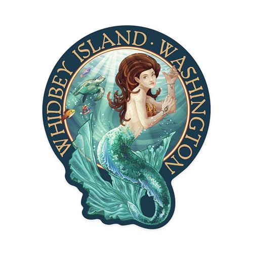 Die Cut Sticker Whidbey Island Mermaid Vinyl Decal 1-3