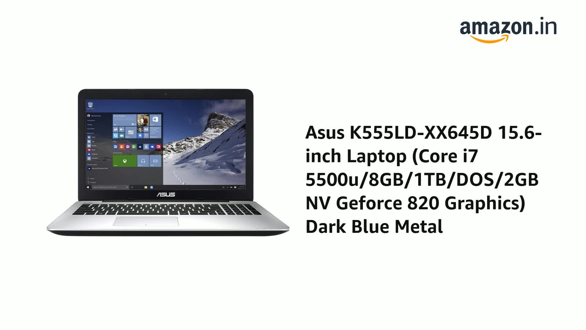 Asus K555LD-XX645D 15.6-inch Laptop (Core i7 5500u/8GB/1TB/DOS/2GB
