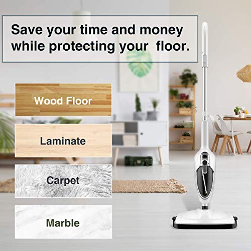 Steam Mop, Steam Mop For Hardwood Floor, Steam Mop For Floor Cleaning, Steam Cleaner, Multipurpose Adapter Accessories, Floor Steamer, Lightweight, 20Ft Power Cord, 2 Pads, 1200W Power, 300Ml Water Capacity, 18 Secs Heat Up By Sandoo, Sc1050 #TOP1