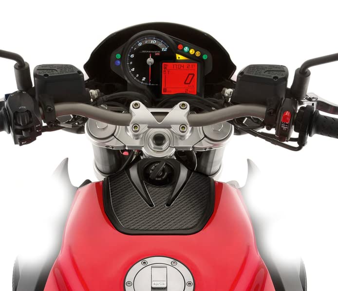 Adesivo Protettivo Per Forcelle Resina Effetto 3D Carbon - Per Aprilia Shiver 750/GT 2008-2017, 165.3x185.7 Mm