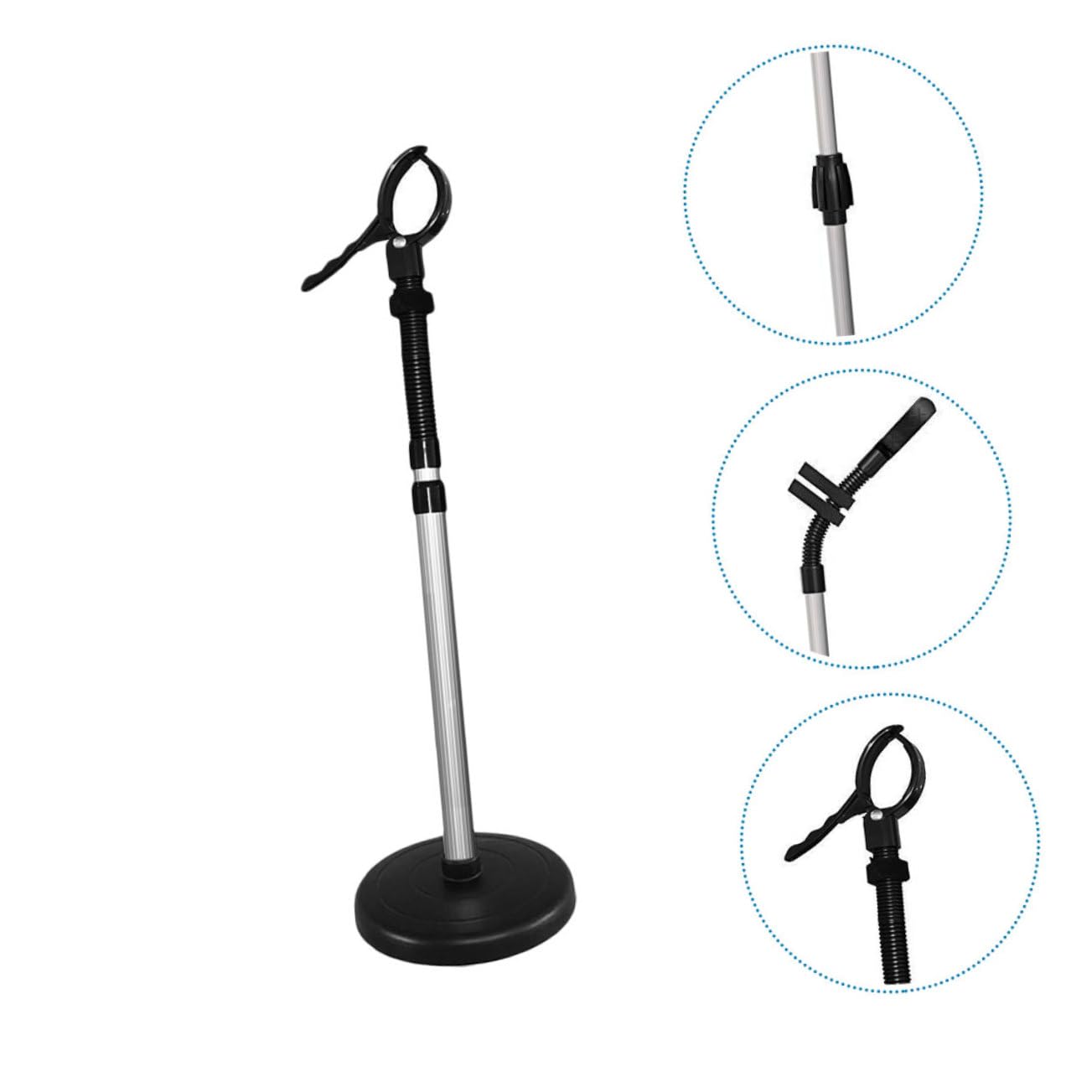 Supporto per Asciugacapelli in Acciaio Resistente con Ventosa Porta Phon da Muro Mani Libere per Styling e Piega Professionale in Salone e Casa