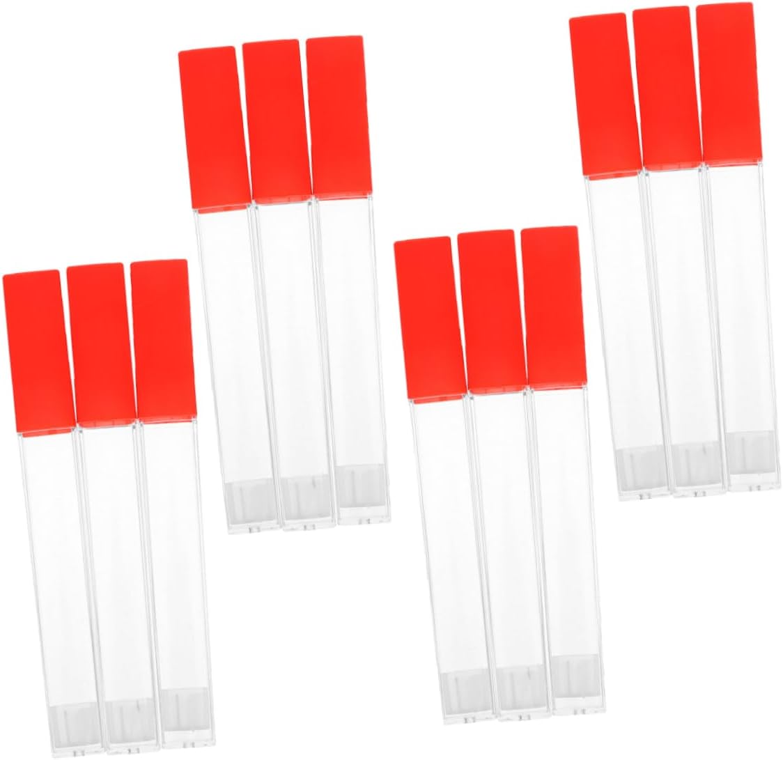 ABOOFAN 12pcs Thermometer Travel Case Thermometer Protection Tube Glass Storage Plastic Tubes Caps Easy Clean