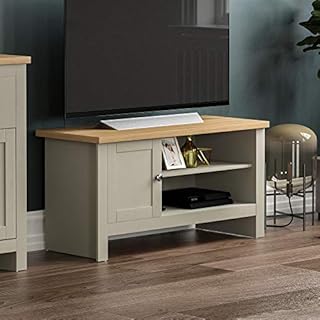Vida Designs Arlington 1 Door TV Unit Cabinet Stand Sideboard Entertainment Living Room Grey