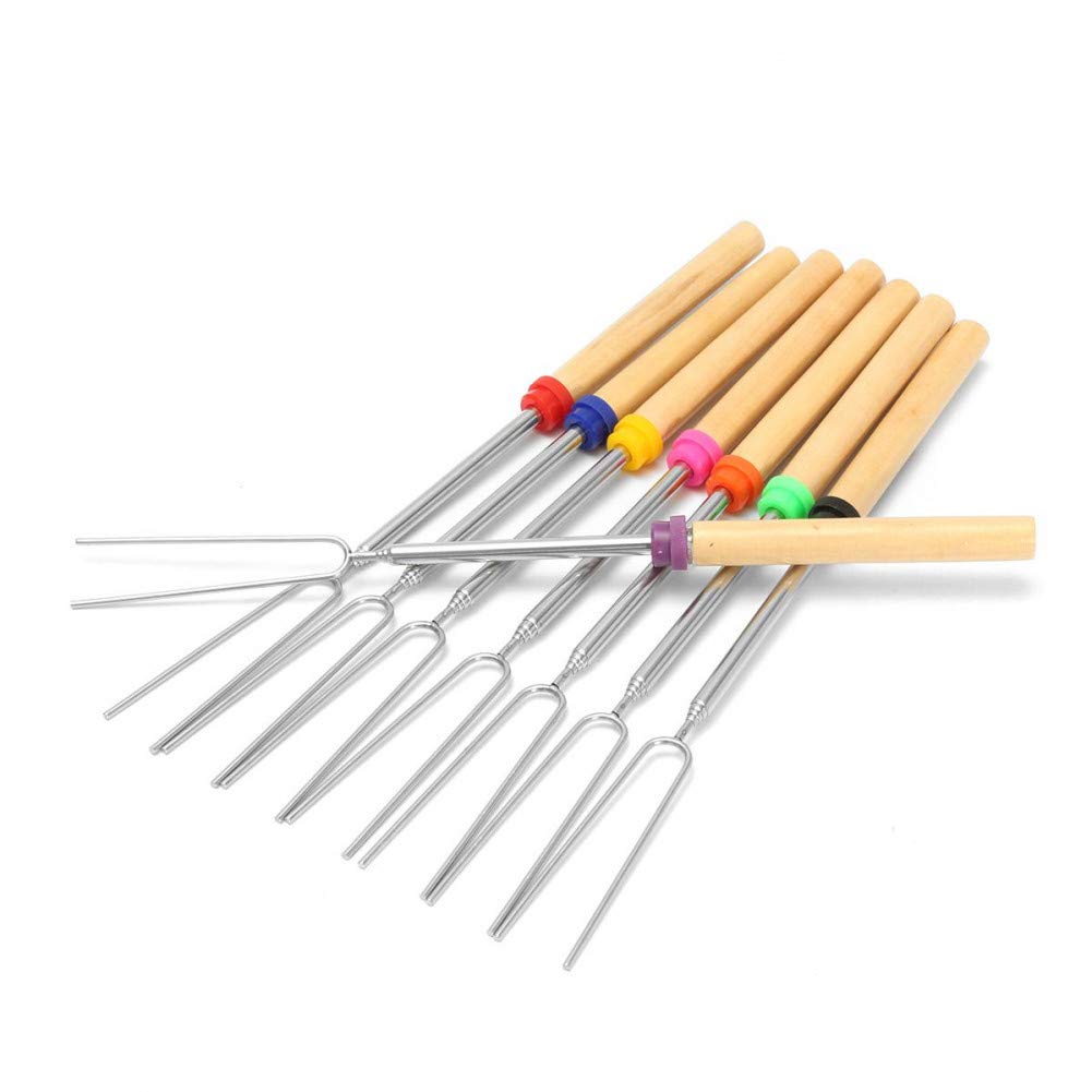 Fourchette barbecue télescopique 32 pouces anti-brûlure enfants