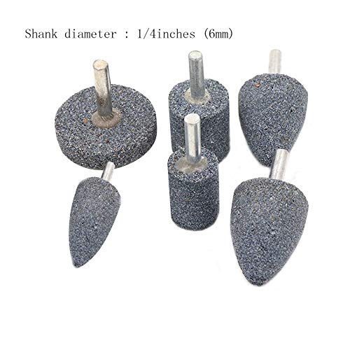 Luo Ke LK25565478 80 Grit 3 Different Shapes Head Mounted Stone Point Abrasive Grinding Wheels Bit Set thumb #4