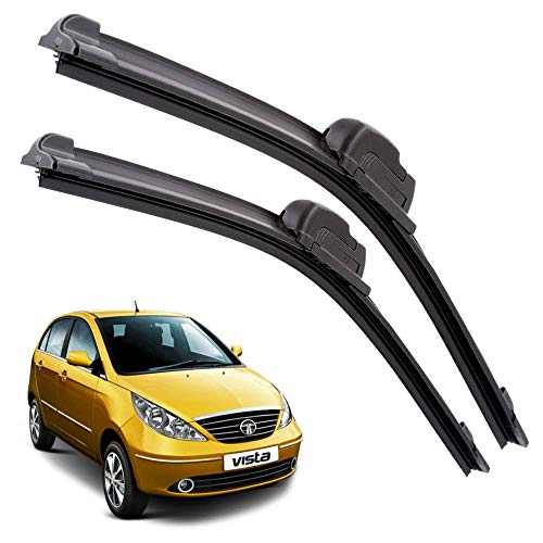Image of Euro Care Windshield Car Wiper Blades Compatibility With TATA Indica Vista (Model : 2013-2018) - Set of 2Pc (D-24,P-16)