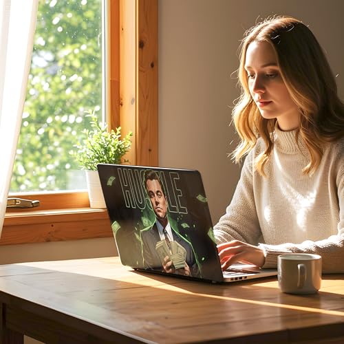 Image of NoWorries Laptop Skin for 15.6 & 14 Inch Laptop | Motivational, Superhero, Sports & Graphic Design Laptop Sticker Wrap | Premium Vinyl Laptop Cover (Leonardo Hustle, 15 x10inches)