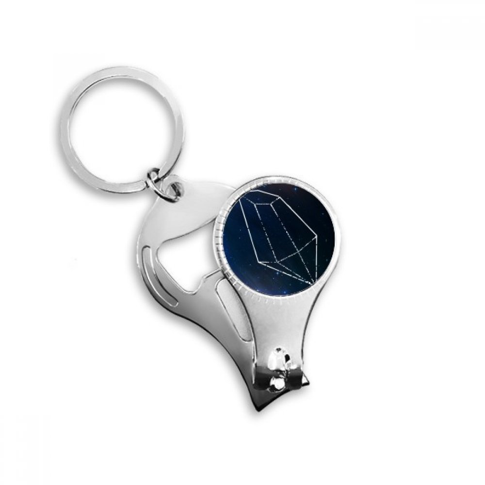 Porte-clés décapsuleur à ongles Blue Star motif ciel univers chic
