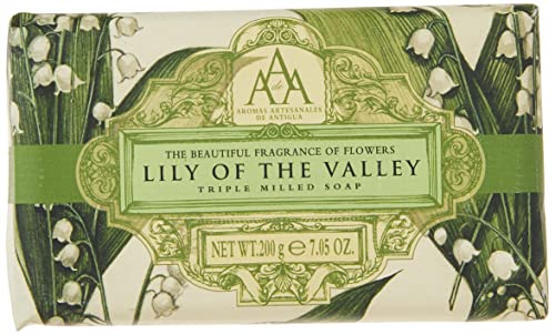 AAA Floral - Triple-Milled Luxury Soap Bar - Lily of the Valley - 200 g / 7.05 oz (SLS and Paraben Free)