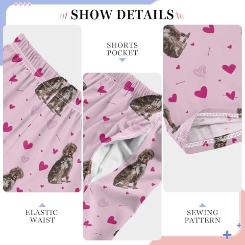 Puppy Dog with Love Boys Long Pants Soft Trousers Elastic Waist Kids Lounge Bottoms with Pockets S-XL4