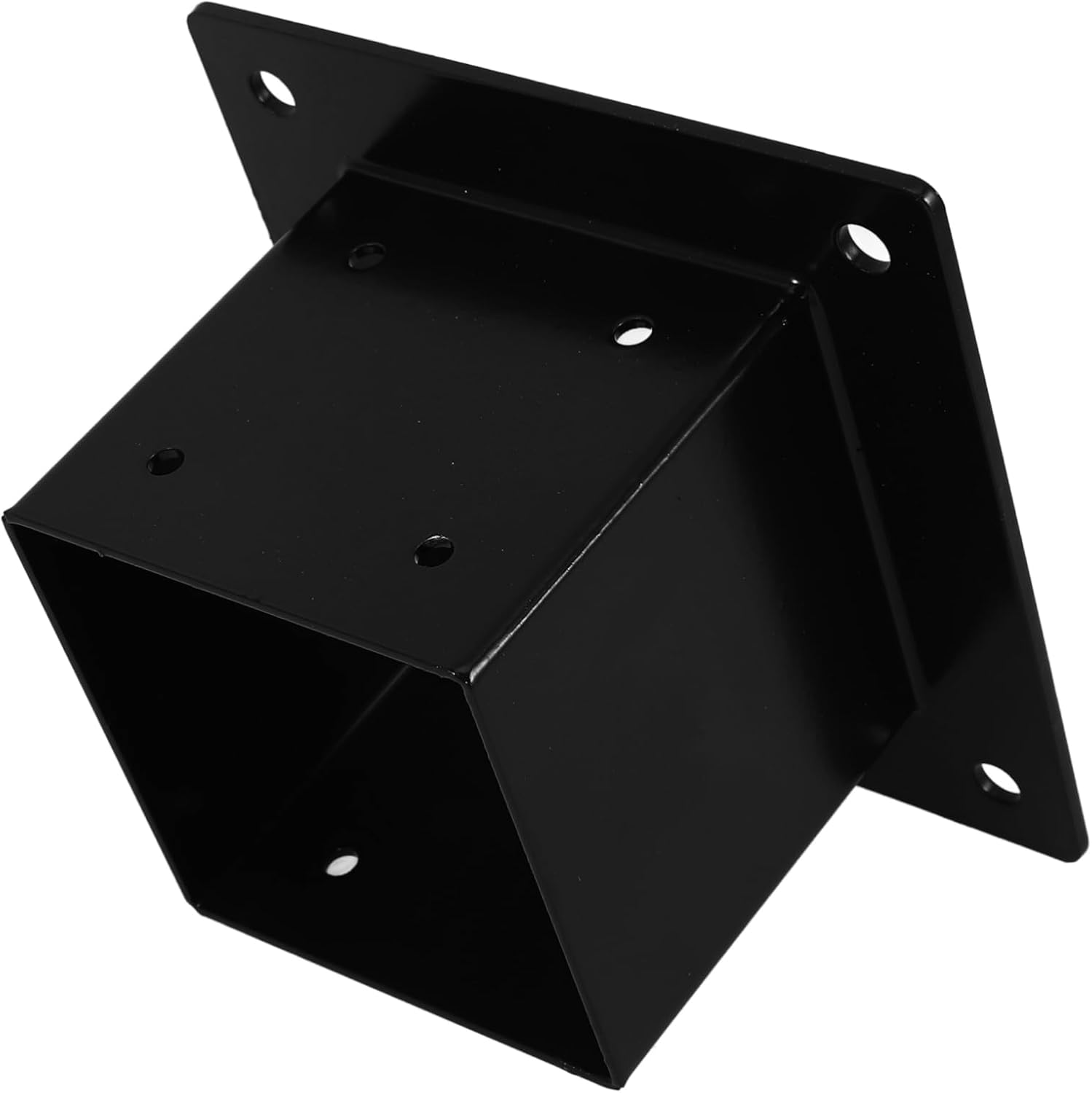 Yardwe 1Set Post Base Bracket for Porch Railing Support Durable Iron Fence Post Holder Versatile Deck Post Base for Garden and Farm Use Easy to Install Sturdy Design Convenient