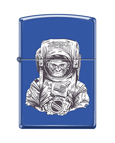 Zippo Custom Lighter Design Space Chimp Animal in Astronaut Suit Windproof Collectible - Cool Cigarette Lighter Case Made in USA Limited Edition & Rare