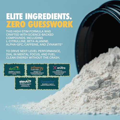 Image of Decipher High Stim Preworkout Powder Energy, Focus & Pump Support for Men & Women | Premium Gym Supplement for Strength, Endurance & Performance | Lightning Punch, 25 Servings