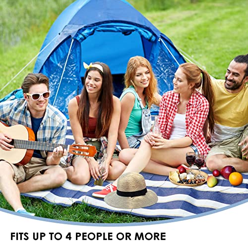 Happypicnic Extra Large Picnic Blanket Rug,87"X 67"Handy Mat With Waterproof Backing, Oversized Portable Lawn Blanket Or Sandproof Beach Mat For Outdoor Camping #TOP6