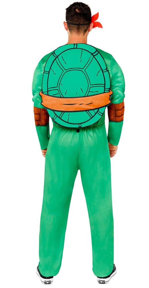 Amscan - Disfraz oficial de las Tortugas Ninja Mutantes Adolescentes TMNT para hombre con máscara intercambiable