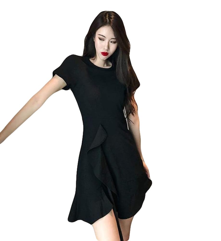 7月値上げします【Black collection】フリルミニワンピース セール】Frill Collar Mini One Piece/フリルカラーミニ