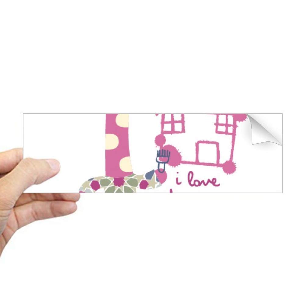 Autocollant rectangulaire motif girafe rose pour vitrage et PC