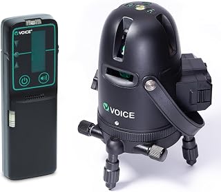 VOICE レーザー墨出し器 5ライン グリーンレーザー Model-G5 受光器セット レーザー 4方向大矩ライン照射モデル アプリからの遠隔操作 タッチスイッチ
