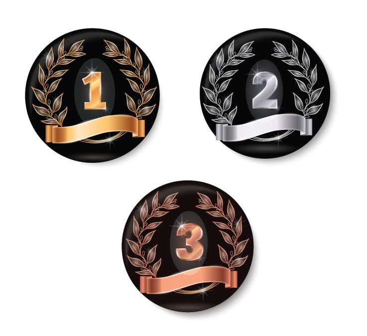 Class Topper I Rank I Number Ranking I School I College I Medals Pin Badge (Multicolor, 37mm)-image-33