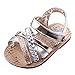Beeliss Baby Sandals Rubber Sole Summer Shoes (6-12 Months, Gold)