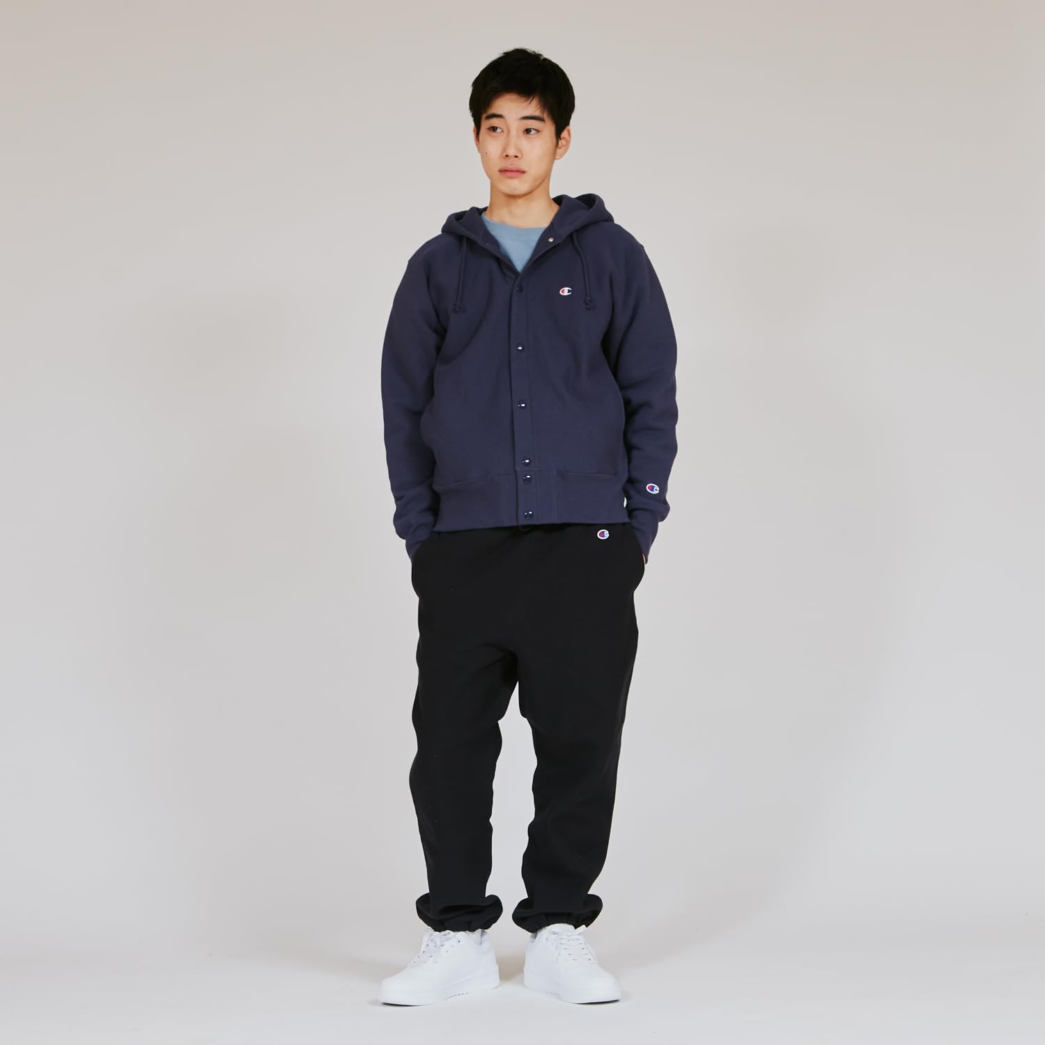 Champion] スウェット 長袖 11.18oz コットンUSA 裏起毛 ワンポイント