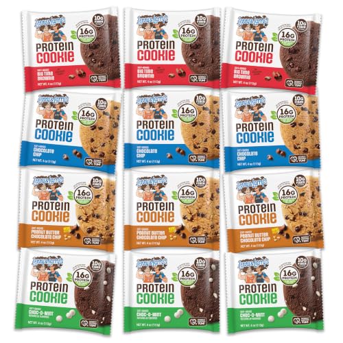 Lenny & Larry's Protein Cookie, Chocolate Lovers Variety Pack – High Protein Snacks with 16g Plant Protein, 10g Fiber, Soft-Baked, Vegan, Non-GMO | 4oz, Pack of 12
