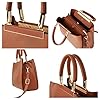 CRAZYCHIC - Sac à Main Femme - Cabas Porté Epaule Bandoulière Cuir PU - Fourre-Tout Plusieurs Poches Compartiments - Sac Tote Ville Elegant Dame Fille Mode Original Tendance - Marron Camel #4