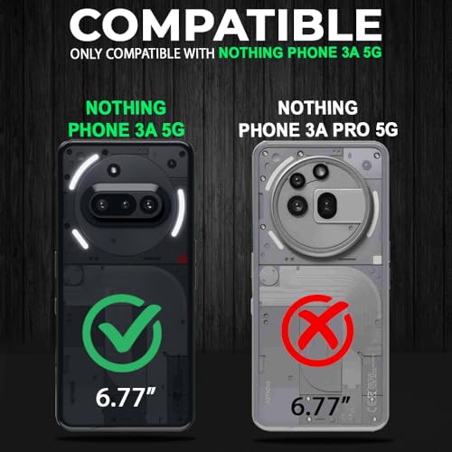 Image of AESTMO Nothing Phone 3A 5G Back Case Cover | Tough Armor Bumper | Ring Holder & Kickstand in-Built | 360 Degree Protection Cover for Nothing Phone 3A 5G (Black)