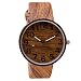 Sannysis Style Wood Grain PU Leather Quartz Watch Women Men Watch