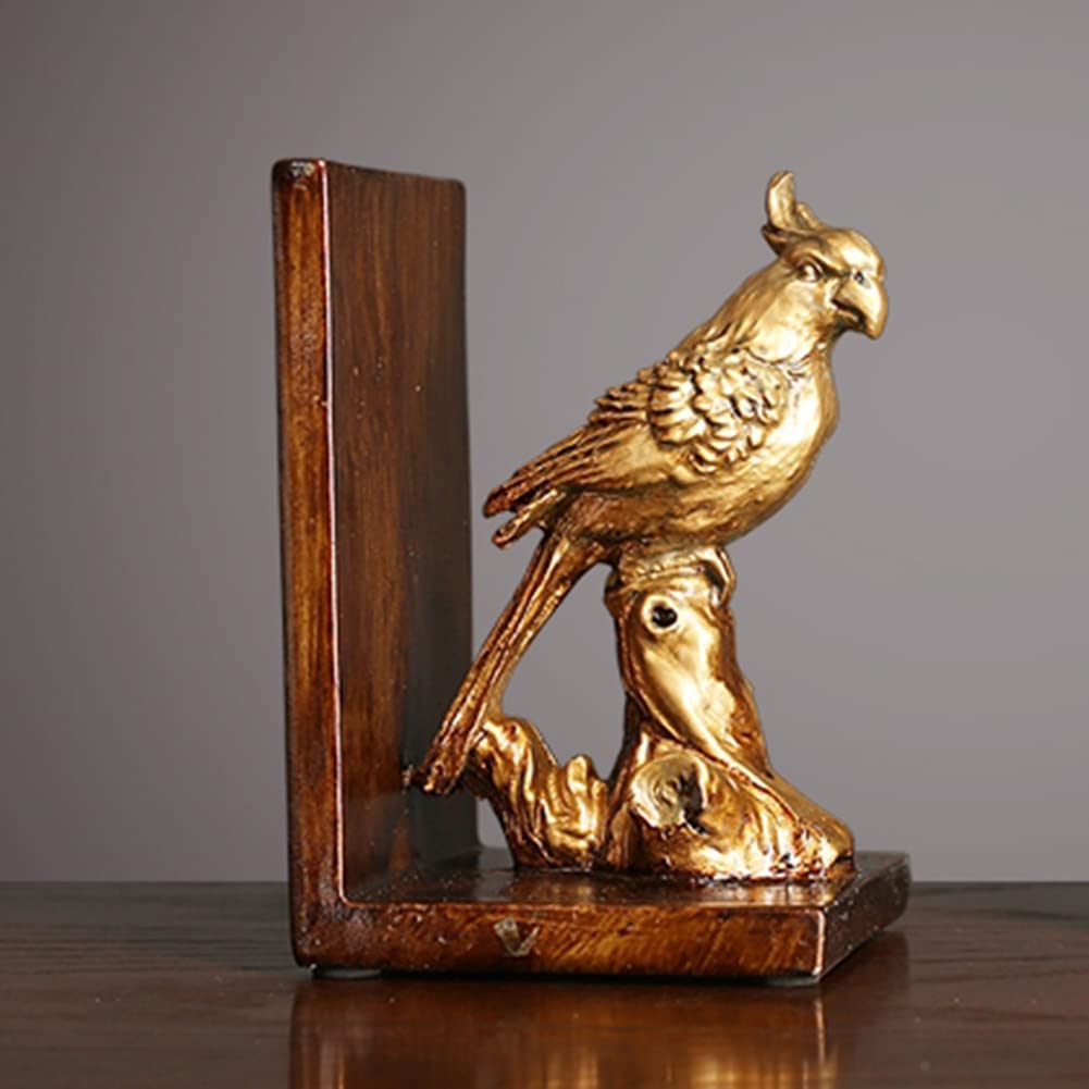 Fermalibri decorativi in resina Parrot Fermalibri per scaffali Ufficio Antiscivolo Heavy Duty Fermalibri Per Libri Dvd Videogiochi Riviste Fermalibri Per La Casa Decorativo