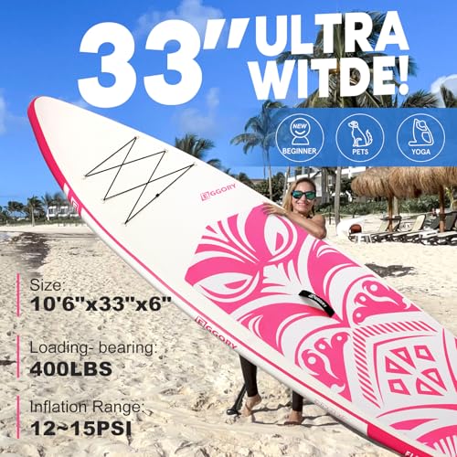 Image of Inflatable Paddle Board, Stand Up Paddle Board | Stable Design with Non-Slip Comfort Deck, Portable Travel Paddle Board