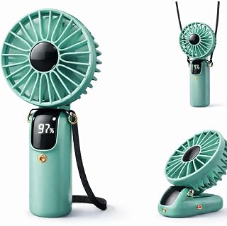 Merphin Handheld Foldable Personal Fan For Outdoor, Travel, Office Use | USB Rechargable 1300 mAh | LED Digital Display | ... Price In India