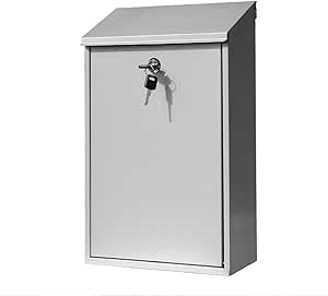 SONGMICS Boîte Aux Lettres Murale Moderne, Avec Fenêtres De