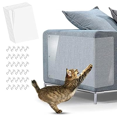 Anti Scratch Cat Furniture Protectors, Sofa Cat Scratch Protector, Self-Adhesive Cat Furniture Protector, Protecting Furniture from Cat Scratching (6PCS)