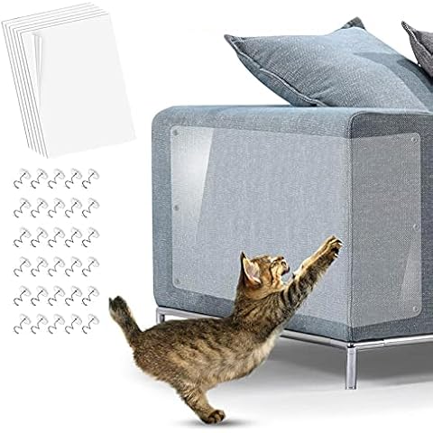 Anti Scratch Cat Furniture Protectors, Sofa Cat Scratch Protector, Self-Adhesive Cat Furniture Protector, Protecting Furniture from Cat Scratching (6PCS) Cover