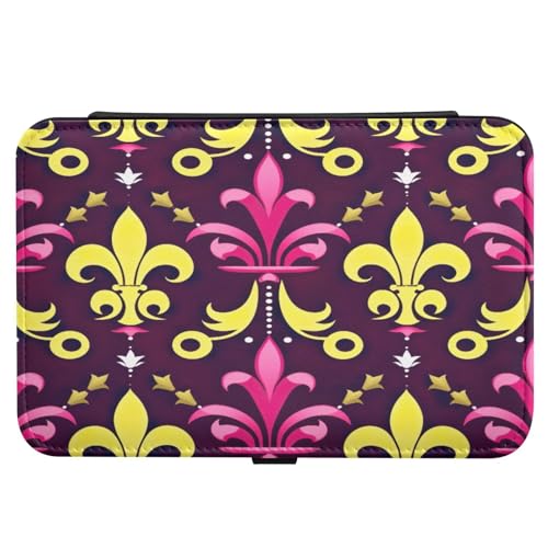 Wassud Caixa de joias de viagem Lily Blossom, mini organizadora portátil de couro sintético para mulheres, meninas, noiva, porta-joias retangulares para brincos, anéis, colar e pulseiras